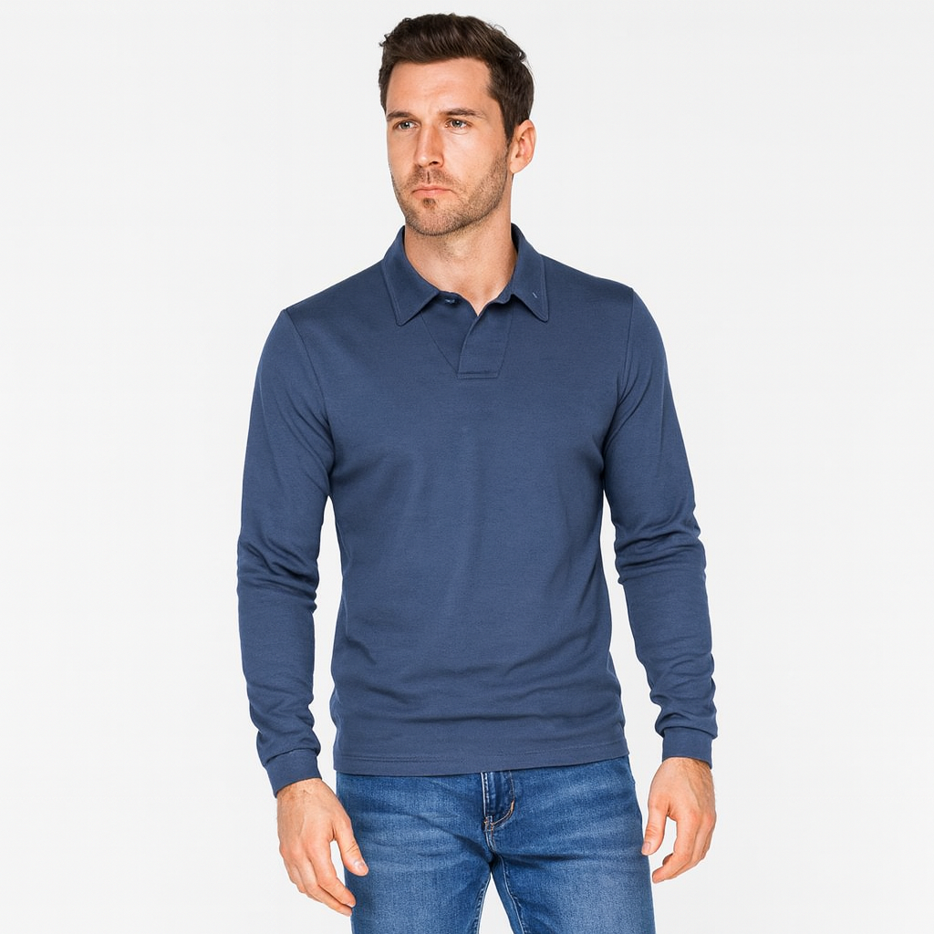 Men’s Knit Polo Sweater – Lightweight Smart Spring Layer
