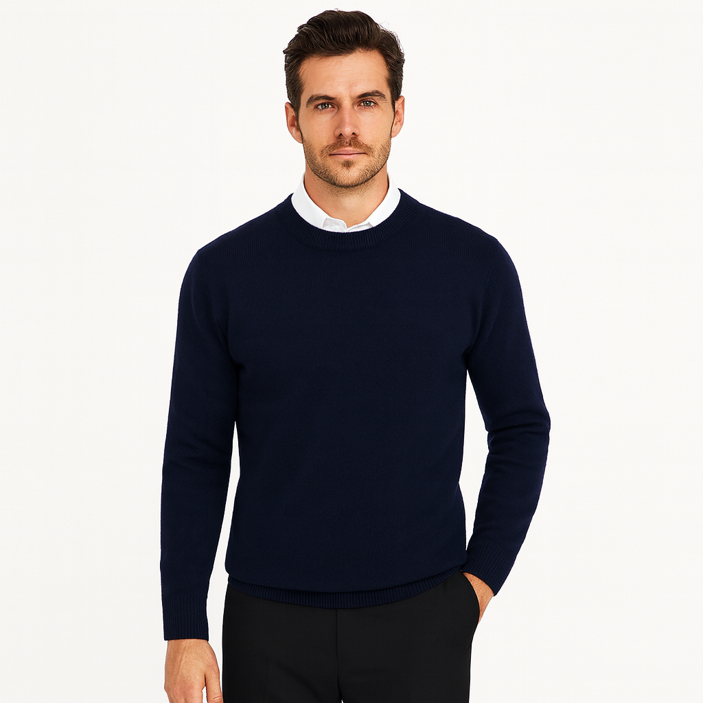 Lightweight 100 % Cashmere Sweater for Men – Elegant Knitwear