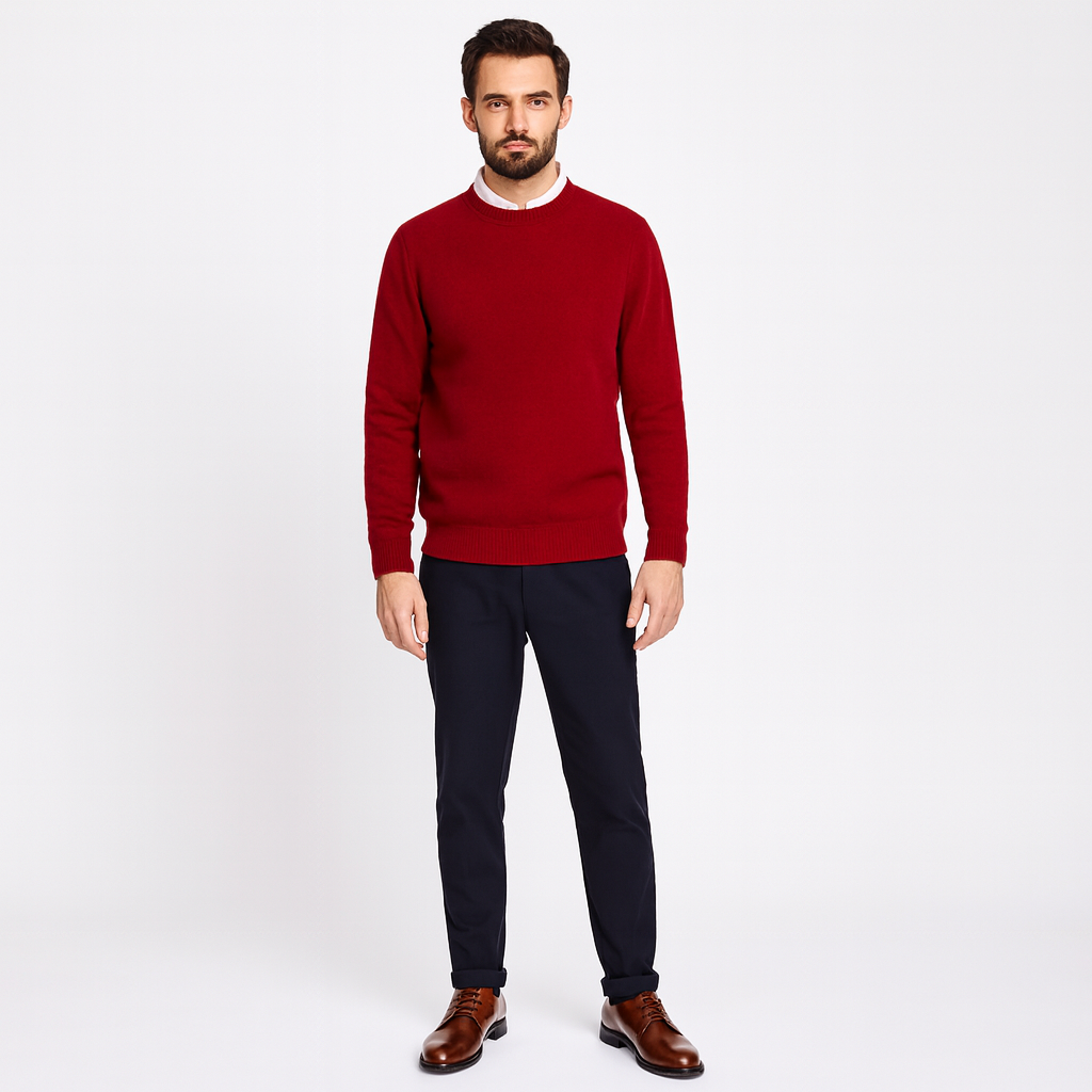 Lightweight 100 % Cashmere Sweater for Men – Elegant Knitwear