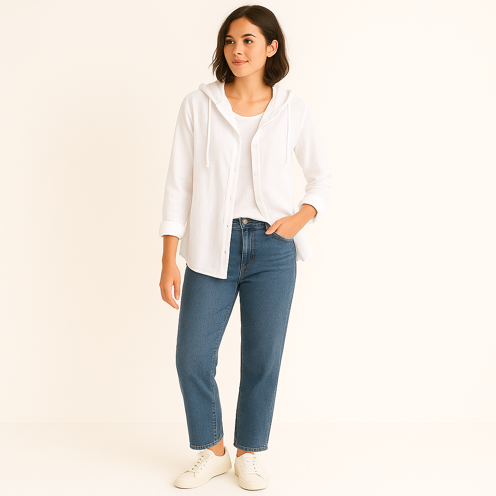 Hooded Linen Shirt – Lightweight & Breathable Casual Top