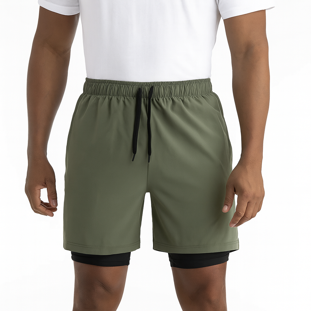 Lightweight 2-in-1 Running Shorts for Men with Phone Pocket