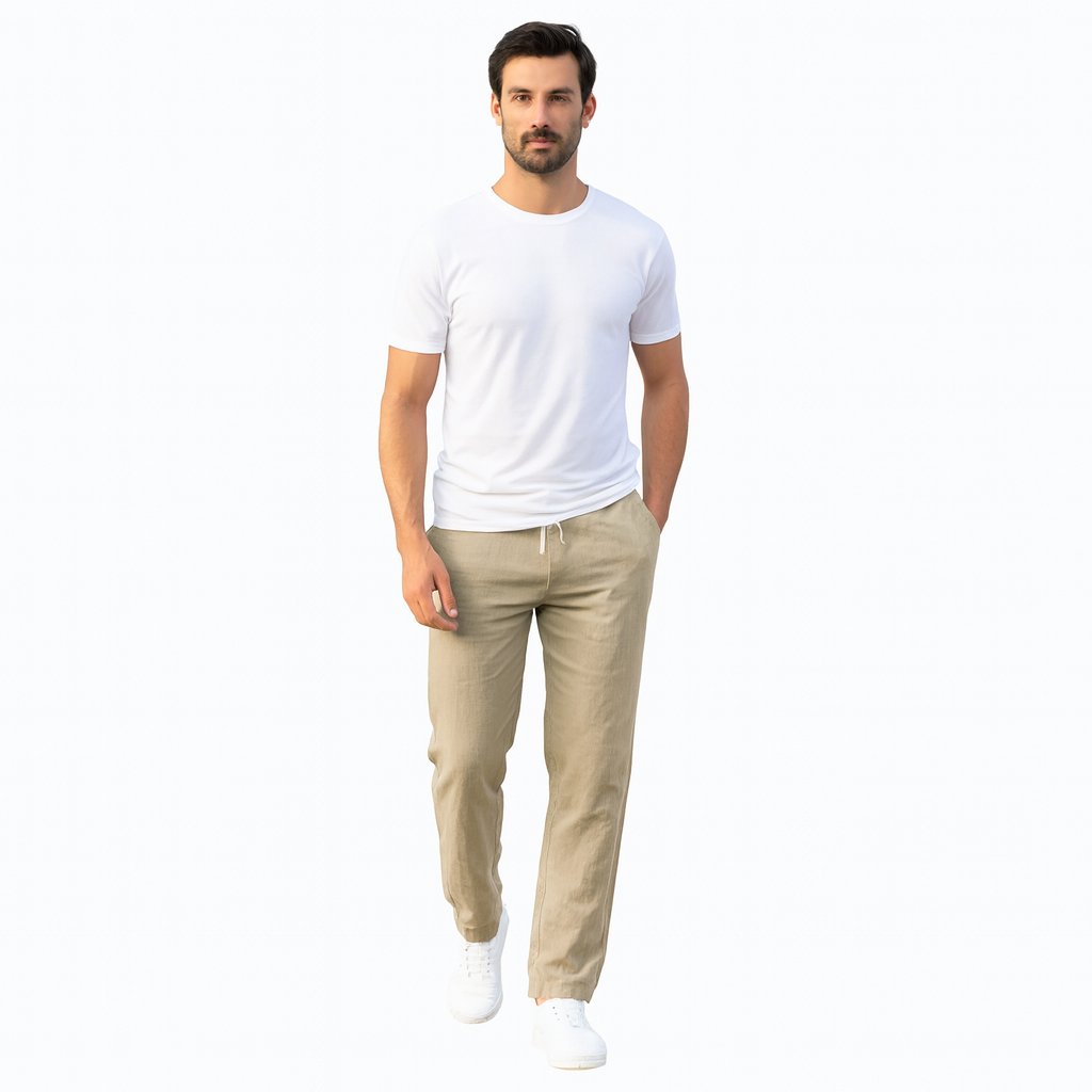 Lightweight Linen Trousers for Men – Summer Smart-Casual Pants